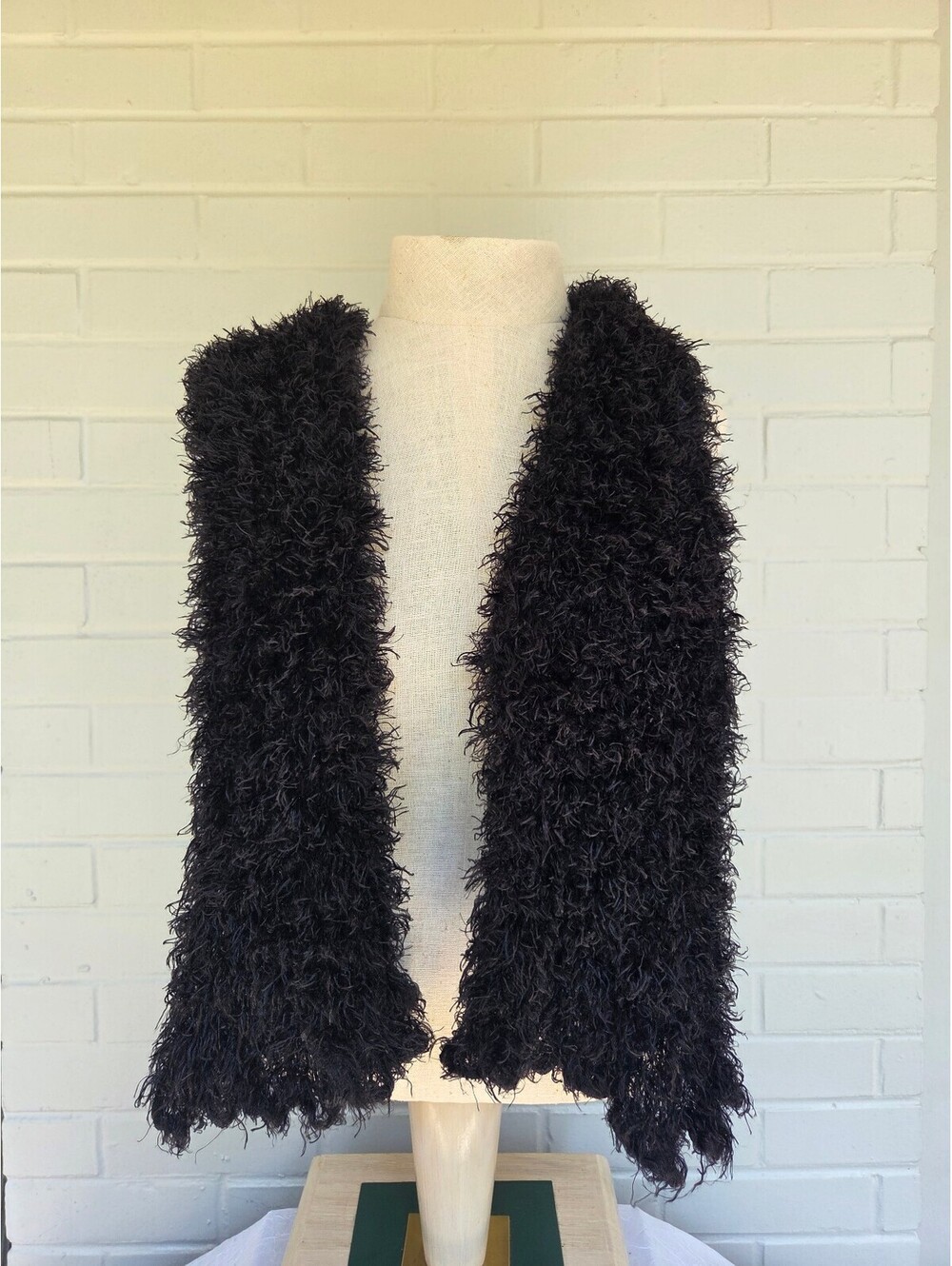 Black Fuzzy Scarf
